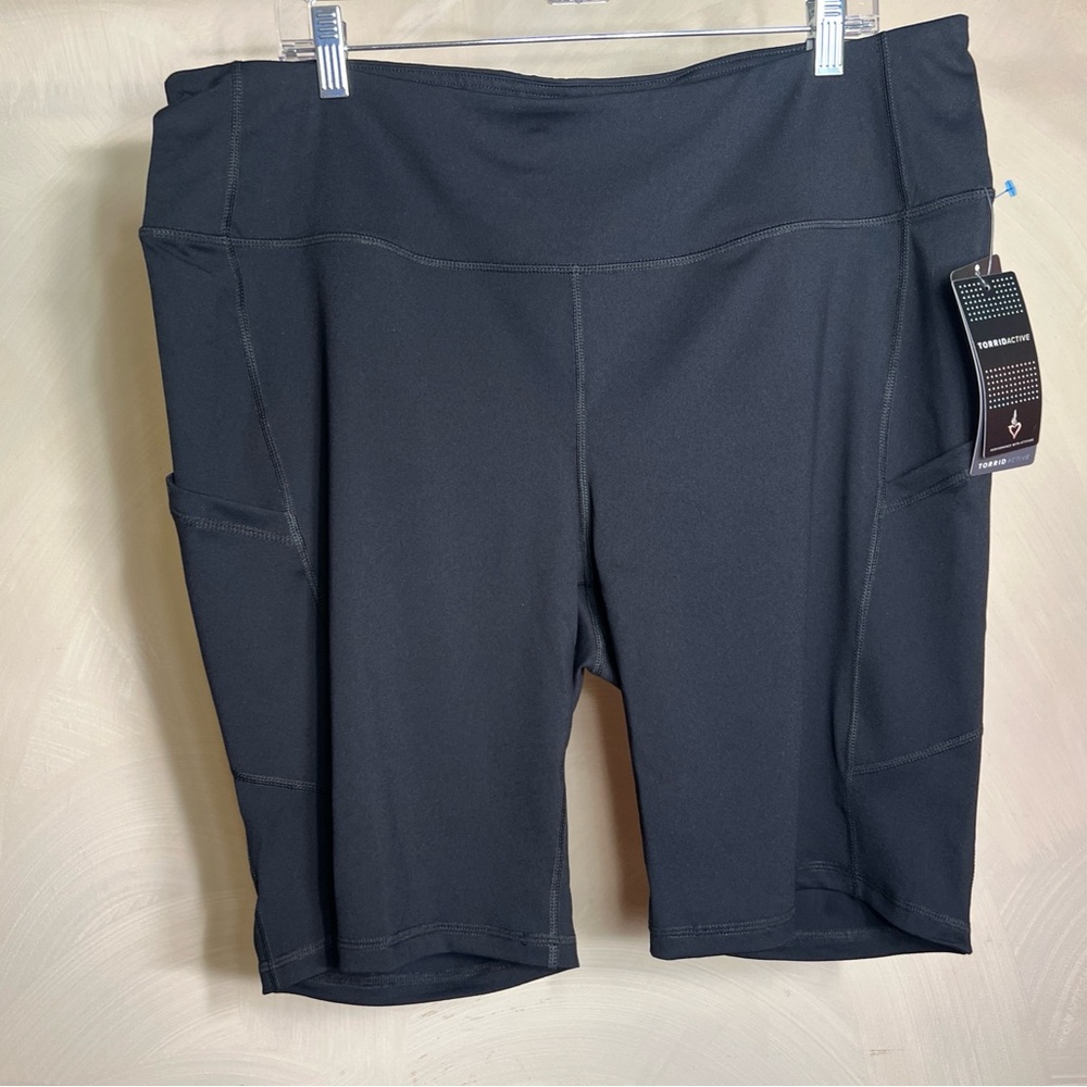 Torrid Active Womens Black Minimalist Casual Athletic Workout Biker Shorts|Sz:3X - Picture 14 of 15